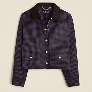 J. Crew Short Barn Jacket in Plaid